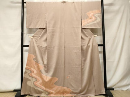 平和屋着物■訪問着 刺繍 絞り 道長草花文 金銀彩 正絹 逸品 CABF9669ev