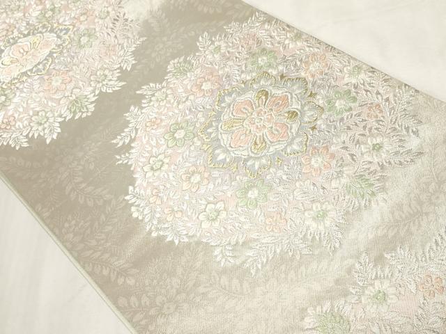 平和屋着物◎六通柄袋帯　唐織　正倉院花文　金銀糸　正絹　逸品　CABF9705ev