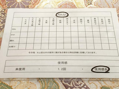 平和屋着物◎佐賀錦　六通柄袋帯　更紗花文　金銀糸　正絹　逸品　CABF9709ev