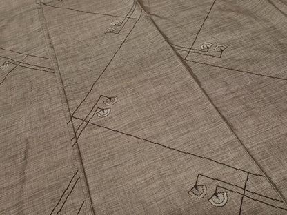 平和屋着物■本場大島紬　9マルキ　幾何学文様　正絹　逸品　CABF9716ev