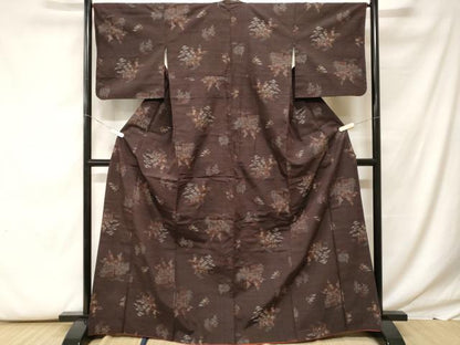 平和屋着物■上質な紬　松竹梅　正絹　逸品　CABF9724ev