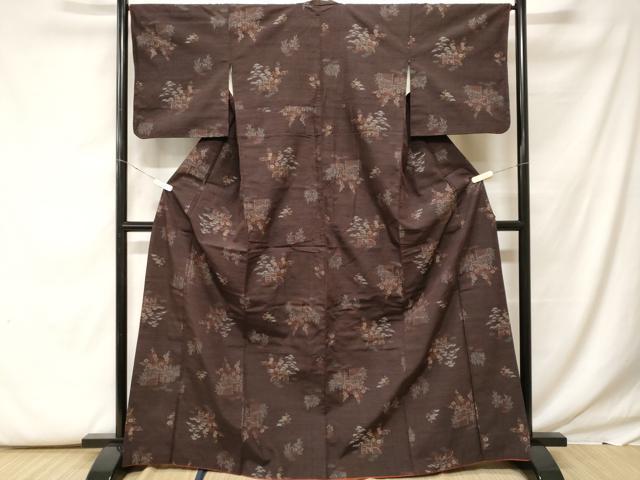平和屋着物■上質な紬　松竹梅　正絹　逸品　CABF9724ev