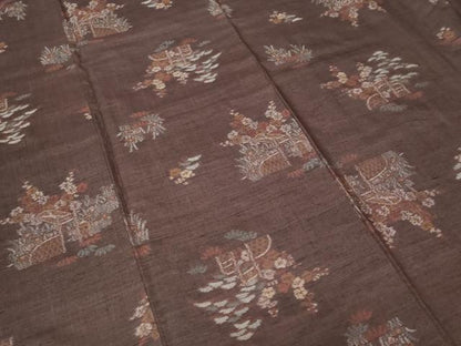 平和屋着物■上質な紬　松竹梅　正絹　逸品　CABF9724ev