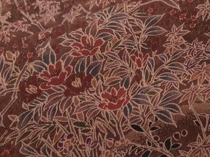 平和屋着物■上質な小紋　鴛鴦流水草花文　正絹　逸品　CABF9727ev