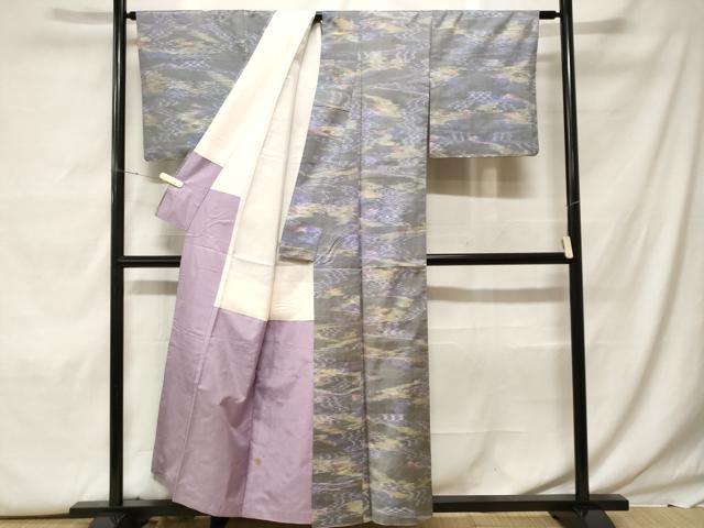 平和屋着物■本場大島紬　霞文　正絹　逸品　CABF9736ev