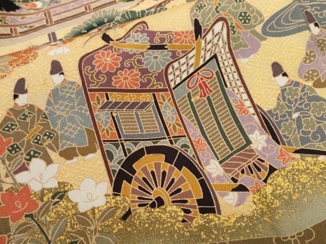 平和屋着物■豪華黒留袖 作家物 屏風人物風景文 本金箔 正絹 逸品 CABF9737ev