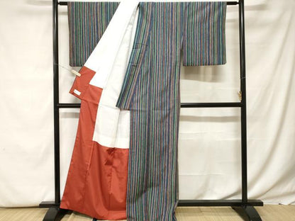 平和屋着物■小紋 縞 やまと誂製 洗える着物 CABF9741ev
