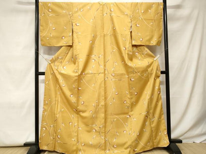 平和屋着物■小紋 枝花文 洗える着物 CABF9752ev