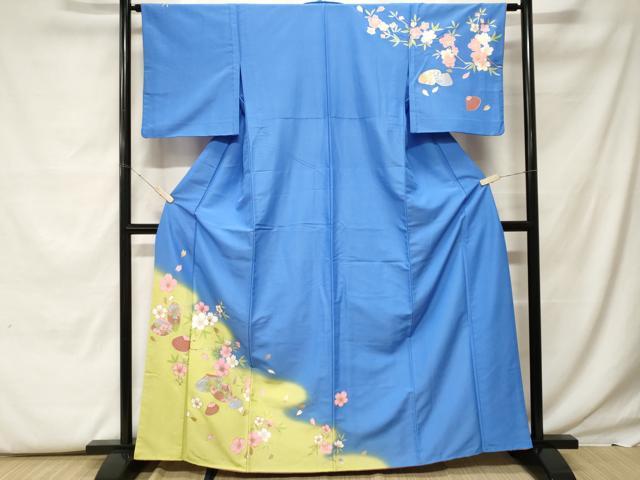平和屋着物■訪問着 貝合せ舞桜文 暈し染め 金彩 胴抜き仕立て 洗える着物 CABF9759ev