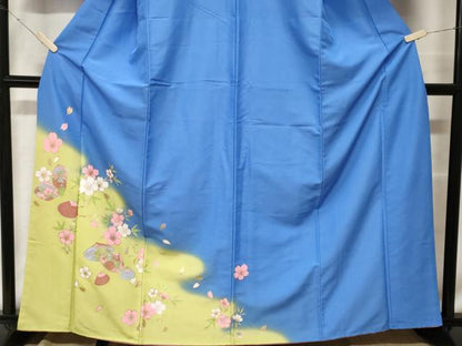 平和屋着物■訪問着 貝合せ舞桜文 暈し染め 金彩 胴抜き仕立て 洗える着物 CABF9759ev