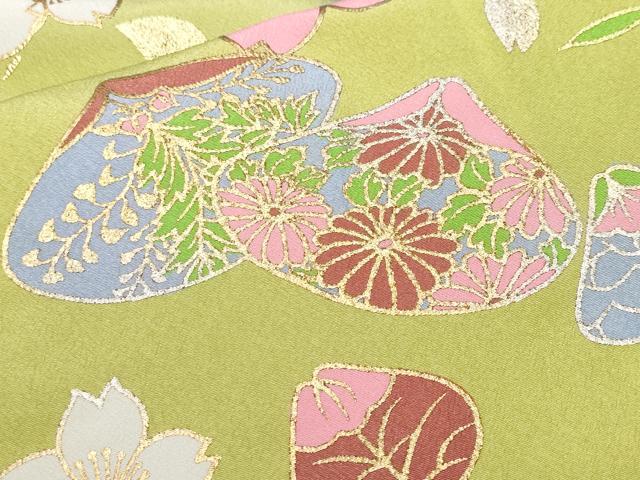 平和屋着物■訪問着 貝合せ舞桜文 暈し染め 金彩 胴抜き仕立て 洗える着物 CABF9759ev