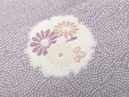平和屋着物■江戸小紋 雪輪花文 洗える着物 CABF9764ev