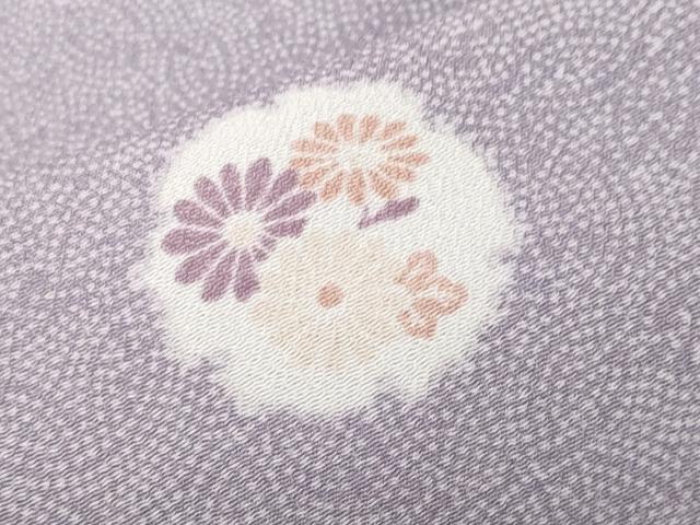 平和屋着物■江戸小紋 雪輪花文 洗える着物 CABF9764ev