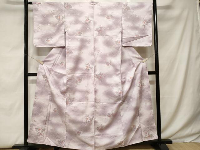 平和屋着物■小紋 毘沙門亀甲花文 暈し染め 洗える着物 CABF9768ev