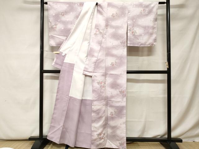 平和屋着物■小紋 毘沙門亀甲花文 暈し染め 洗える着物 CABF9768ev