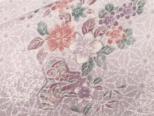 平和屋着物■小紋 毘沙門亀甲花文 暈し染め 洗える着物 CABF9768ev