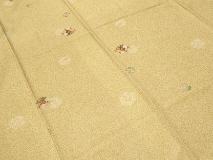 平和屋着物■小紋 草花丸文 金彩 洗える着物 CABF9770ev
