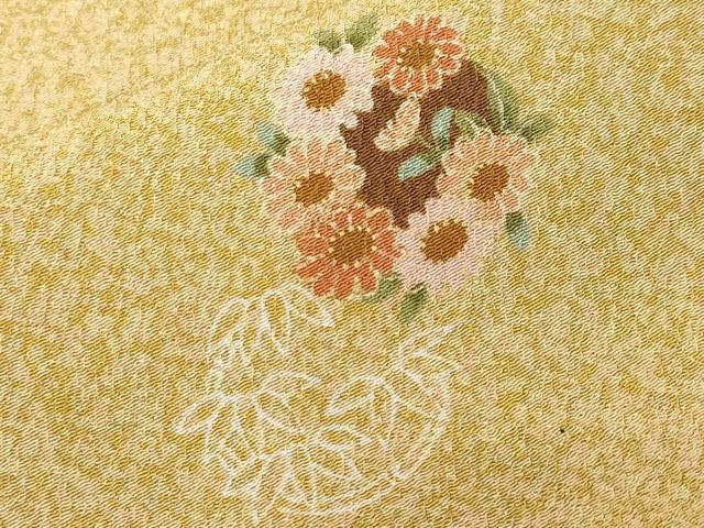 平和屋着物■小紋 草花丸文 金彩 洗える着物 CABF9770ev