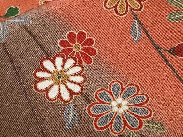 平和屋着物■訪問着　枝花文　暈し染め　金彩　正絹　逸品　CABF9784ev