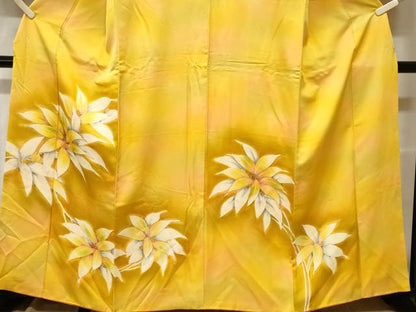 平和屋着物■訪問着　手描き　刺繍　枝花文　暈し染め　金彩　正絹　逸品　CABF9789ev