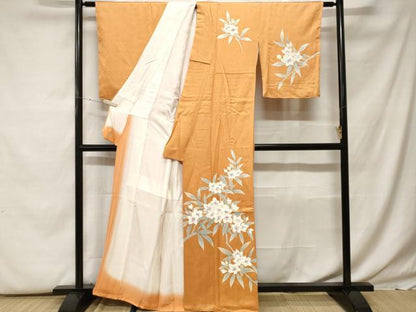 平和屋着物■訪問着　枝花文　三越扱い　正絹　逸品　CABF9795ev
