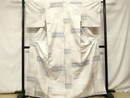 平和屋着物■上質な紬　横段文　正絹　逸品　CABF9796ev