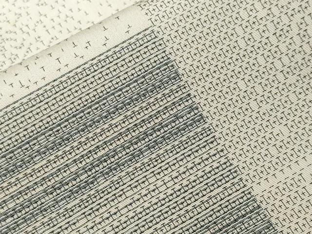 平和屋着物■上質な紬　横段文　正絹　逸品　CABF9796ev