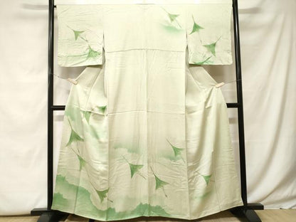 平和屋着物■訪問着　雲取り飛鶴文　暈し染め　金彩　正絹　逸品　CABF9807ev