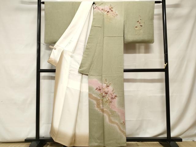 平和屋着物■訪問着　流水籬橘文　暈し染め　金彩　正絹　逸品　CABF9810ev