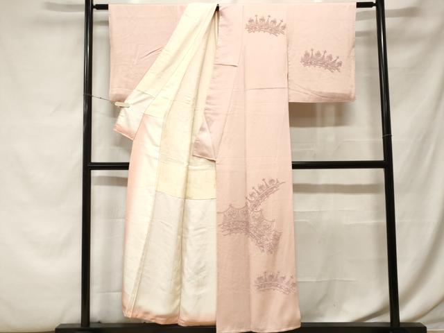 平和屋着物■中国三大刺繍　相良刺繍　総刺繍　訪問着　花唐草文　正絹　逸品　CABF9813ev