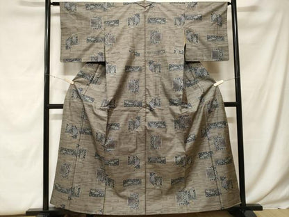 平和屋着物■本場大島紬　7マルキ　色紙重ね花文　正絹　逸品　CABF9821ev