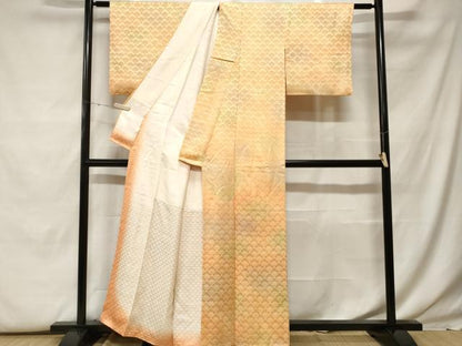 平和屋着物■上質な小紋　青海波花文　暈し染め　正絹　逸品　CABF9822ev