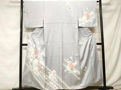 平和屋着物■訪問着　刺繍　枝花文　暈し染め　正絹　逸品　CABF9827ev