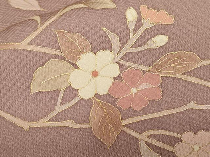 平和屋着物■訪問着　枝花文　暈し染め　金彩　正絹　逸品　未使用　CABF9831ev
