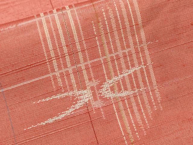 平和屋着物■上質な紬　絵絣文　正絹　逸品　CABF9833ev