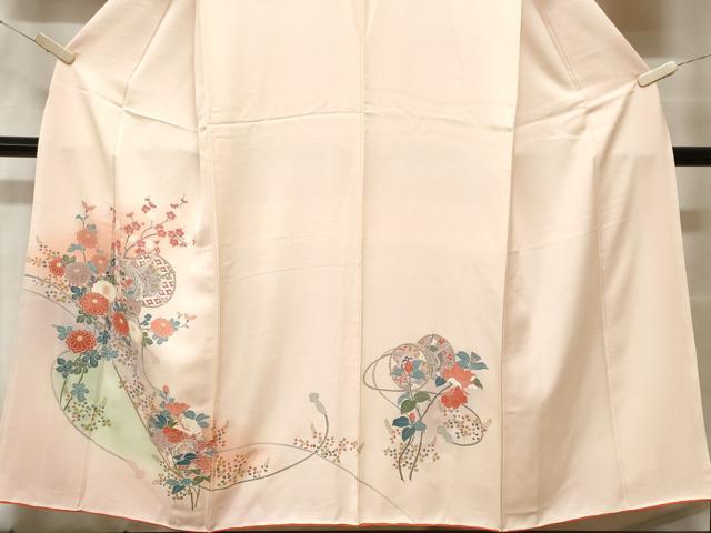 平和屋着物■訪問着　鼓枝花文　暈し染め　金彩　正絹　逸品　CABF9835ev