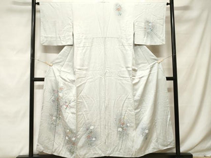 平和屋着物■訪問着　流水枝花文　暈し染め　正絹　逸品　CABF9837ev