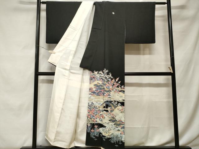平和屋着物■豪華黒留袖　作家物　御所解文　暈し染め　正絹　逸品　CABF9839ev
