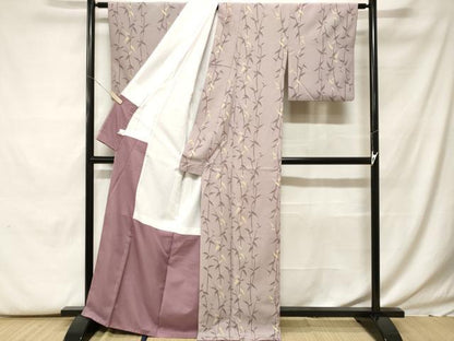 平和屋着物■小紋　枝葉文　洗える着物　CABF9850ev