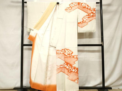 平和屋着物■訪問着　絞り　雲取り花文　正絹　逸品　CABF9856ev