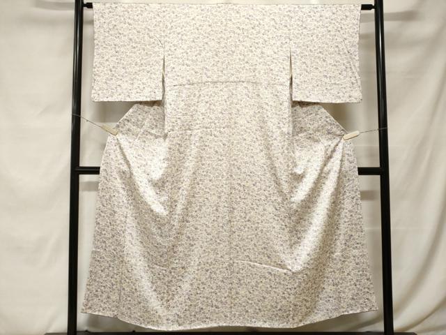 平和屋着物■上質な小紋　扇面花尽くし文　正絹　逸品　CABF9857ev