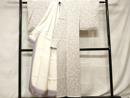 平和屋着物■上質な小紋　扇面花尽くし文　正絹　逸品　CABF9857ev