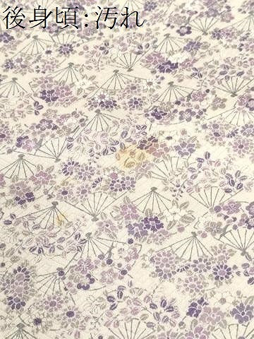 平和屋着物■上質な小紋　扇面花尽くし文　正絹　逸品　CABF9857ev