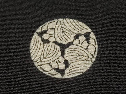 平和屋着物■豪華黒留袖　檜扇花文　金彩　正絹　逸品　CABF9859ev