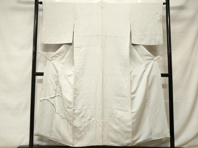 平和屋着物■訪問着　白鷺　金彩　正絹　逸品　CABF9862ev
