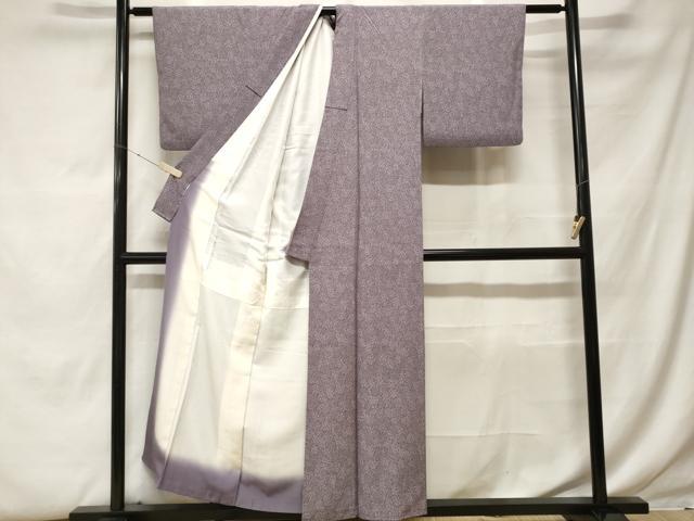 平和屋着物■上質な小紋 草花文 正絹 逸品 CABF9882ev