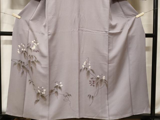 平和屋着物□訪問着 手描き 蔦の葉花文 正絹 逸品 CABF9884ev