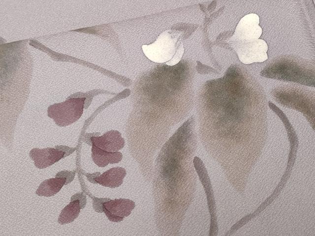 平和屋着物□訪問着 手描き 蔦の葉花文 正絹 逸品 CABF9884ev