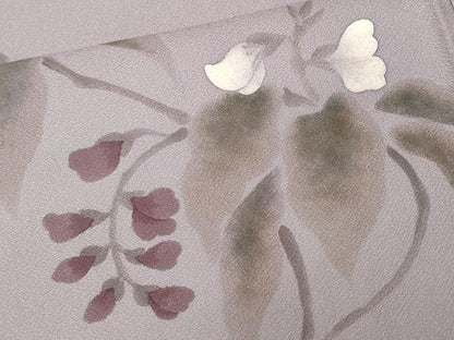 平和屋着物■訪問着 手描き 蔦の葉花文 正絹 逸品 CABF9884ev
