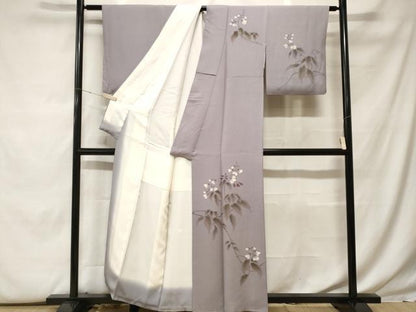 平和屋着物■訪問着 手描き 蔦の葉花文 正絹 逸品 CABF9884ev